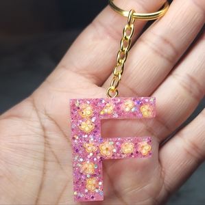F Resin keychain